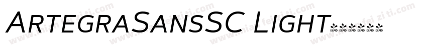 ArtegraSansSC Light字体转换
